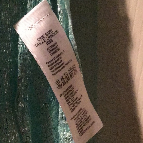 Forever 21 teal with sparkles Scarf - Picture 2 of 3